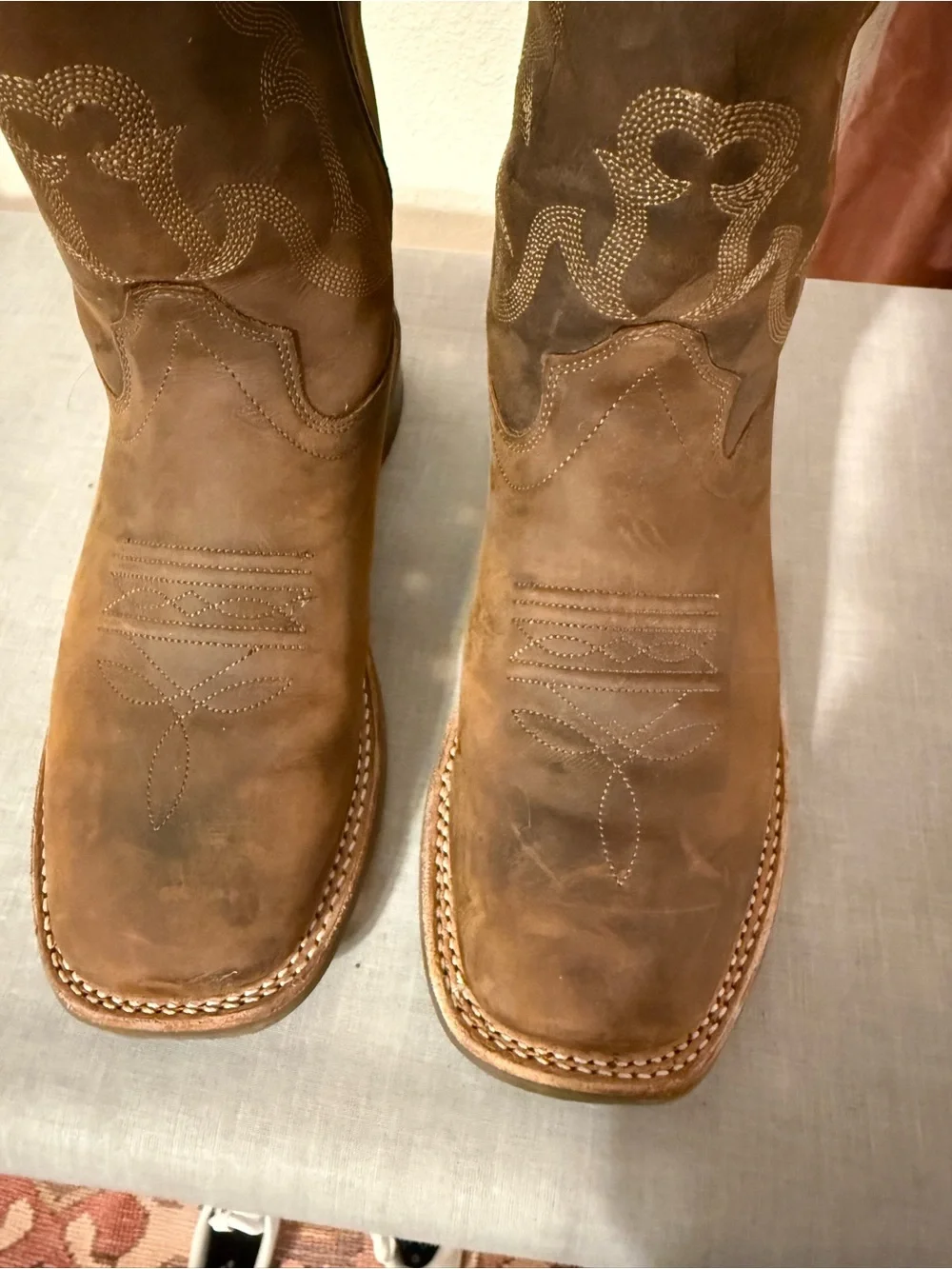 Kids Brown Suede Western Boots - Classic Cowboy Style